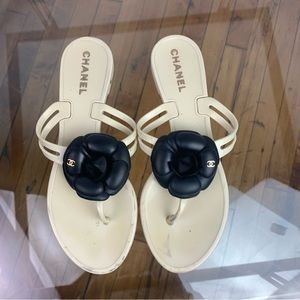 Chanel Camellia Flower sandals